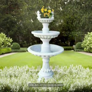 น้ำพุโรมัน 3 ชั้น ประดับตุ๊กตา ขนาดเล็ก