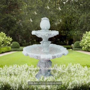 น้ำพุโรมัน 2 ชั้น ประดับยอดดอกบัว